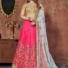 Pink Colour Silk Fabric Designer Lehenga Choli.