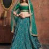 Rama Green Colour Art Silk Fabric Designer Lehenga Choli. -Riwaayat Store f226805