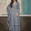 Grey Colour Designer Sharara Salwar Suit In Georgette Fabric. 1 Grey Colour Designer Sharara Salwar Suit In Georgette Fabric. -Riwaayat Store f228606b