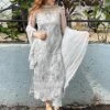 Grey Colour Net Fabric Designer Salwar Suit. -Riwaayat Store f228907b