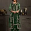 Green Colour Net Fabric Women Salwar Kameez. -Riwaayat Store f230494d