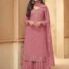 Pink Colour Faux Georgette Fabric Salwar Suit. -Riwaayat Store f230601a
