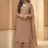 Brown Colour Georgette Fabric Designer Salwar Suit. -Riwaayat Store f230601e