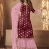 Maroon Colour Designer Palazzo Salwar Suit. 1 Maroon Colour Designer Palazzo Salwar Suit. -Riwaayat Store f232131e