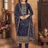 Blue Colour Viscose Fabric Women Salwar Suit.