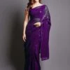 Purple Colour Party Wear Saree. -Riwaayat Store f2327pc6