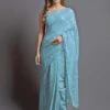 Blue Colour Georgette Saree.