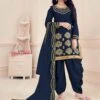Blue Colour Patiala Salwar Suit In Silk Fabric. 2 Blue Colour Patiala Salwar Suit In Silk Fabric. -Riwaayat Store f234101