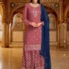 Purple Colour Georgette Fabric Salwar Kameez. -Riwaayat Store f234501