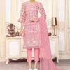 Pink Colour Party Wear Salwar Kameez. 2 Pink Colour Party Wear Salwar Kameez. -Riwaayat Store f234703
