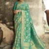 Green Colour Silk Fabric Weaving Saree. -Riwaayat Store f236508