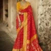 Silk Fabric Traditional Saree Red Colour. -Riwaayat Store f236510