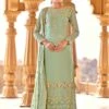 Pista Green Colour Georgette Fabric Designer Salwar Suit. -Riwaayat Store f237802