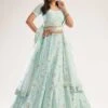 Net Fabric Women Lehenga Choli Sea Green Colour. -Riwaayat Store f238751