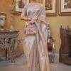 Grey Colour Silk Fabric Women Saree. -Riwaayat Store f239302