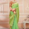 Banarasi Silk Saree Green Colour.