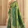 Green Colour Silk Fabric Saree. -Riwaayat Store f245963
