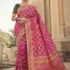 Beautiful Pink Colour Silk Designer Saree. -Riwaayat Store f245964