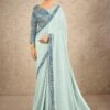Light Blue Colour Silk,Georgette Fabric Saree. 1 Light Blue Colour Silk,Georgette Fabric Saree. -Riwaayat Store f246106