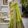 Green Colour Banarasi Silk Fabric Designer Saree. -Riwaayat Store f247801