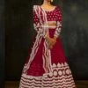 Maroon Colour Designer Lehenga Choli In Net Fabric. -Riwaayat Store f249111c