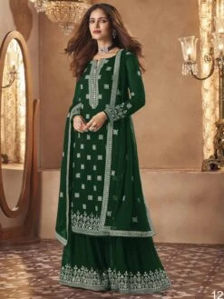 Green Colour Salwar Kameez In Georgette Fabric.