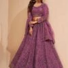 Purple Colour Net,Silk Fabric Party Wear Salwar Suit. -Riwaayat Store f250303g