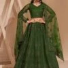 Green Colour Net,Silk Fabric Designer Anarkali Salwar Suit. -Riwaayat Store f250306g