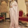 Cream Colour Silk Fabric Traditional Saree. -Riwaayat Store f252912