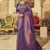 Blue Colour Silk Fabric Women Saree. -Riwaayat Store f252915