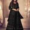 Black Colour Designer Salwar Kameez In Georgette Fabric.