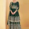 Green Colour Sharara Salwar Kameez In Georgette Fabric.
