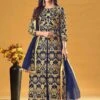 Blue Colour Salwar Kameez In Georgette Fabric. -Riwaayat Store f253550