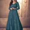 Rama Green Colour Georgette Fabric Anarkali Salwar Kameez. 1 Rama Green Colour Georgette Fabric Anarkali Salwar Kameez. -Riwaayat Store f254323b