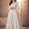 Off White Colour Anarkali Salwar Kameez In Georgette Fabric. -Riwaayat Store f254323e