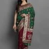 Maroon,Green Colour Silk Designer Saree. -Riwaayat Store f97406