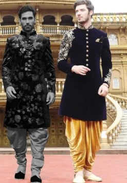 Blue Color Indo Sherwani.