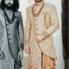Golden Colour Designer Men's Indowestern. -Riwaayat Store m12034g