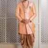 Peach Colour Men's Designer Indowestern. -Riwaayat Store m12596p