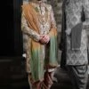 Cream,Golden Colour Designer Sherwani For Groom. -Riwaayat Store m12645g