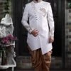 White Colour Indian Wedding Indowestern. -Riwaayat Store m12686