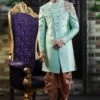 Turquoise Colour Men's Indowestern.