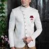 Off White Colour Party Wear Jodhpuri Suit. -Riwaayat Store m3274