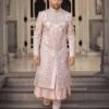 Readymade White Embroidered Anarkali Kurta And Sherwani Set -Riwaayat Store mz4060m11