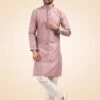 Purple Embroidered Banarasi Silk Kurta Pajama -Riwaayat Store p1007mw11 1