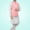 Readymade White Kurta Pyjama With Pink Jacket 1 Readymade White Kurta Pyjama With Pink Jacket -Riwaayat Store p1010mw04 1