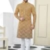 Readymade Yellow Printed Mens Kurta Pyjama -Riwaayat Store p1013mw12