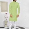 Light Green Embroidered Mens Kurta Pajama -Riwaayat Store p1013mw17
