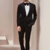 Black Designer Tuxedo Suit With Hand Work -Riwaayat Store p1031mw42 1