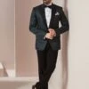 Green Hand Embroidered Mens Tuxedo Suit -Riwaayat Store p1031mw44 1